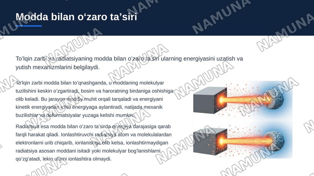 Toʻlqin zarbi va radiatsiya — zamonaviy taqdimot, 6-slayd