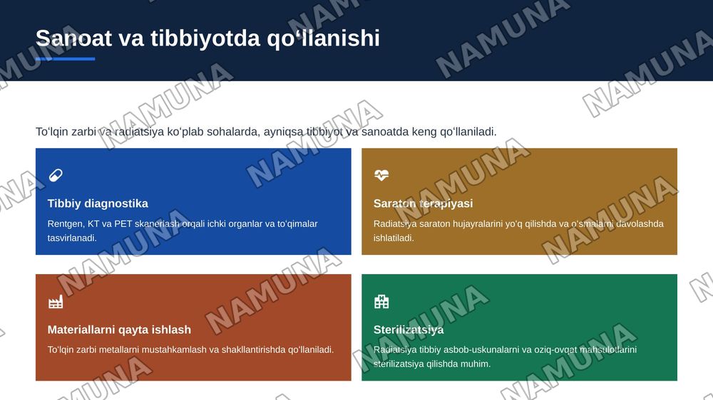 Toʻlqin zarbi va radiatsiya — zamonaviy taqdimot, 8-slayd