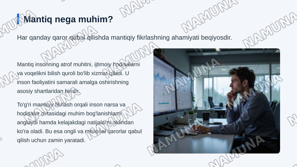 Mantiq — zamonaviy taqdimot, 3-slayd
