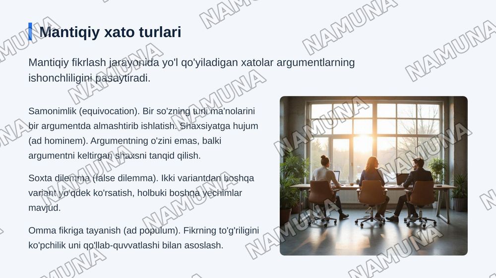 Mantiq — zamonaviy taqdimot, 7-slayd