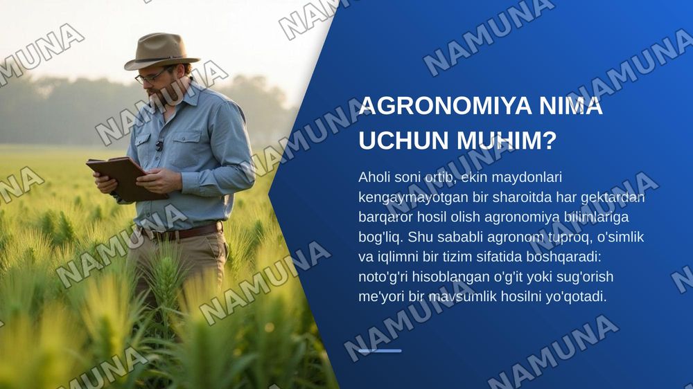 I. Кириш. Агрономия фанининг мазмуни
I I.Асосий кисм
1. Агрономия фанининг илмий асослари
2. Тупрокшунослик асослари
3. Дехкончилик асослари
I I I. Фанларнинг асосий максадлари — zamonaviy taqdimot, 3-slayd