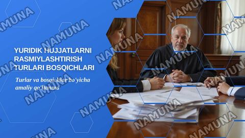 Yuridik hujjatlarni rasmiylashtirish turlari bosqichlari — zamonaviy taqdimot