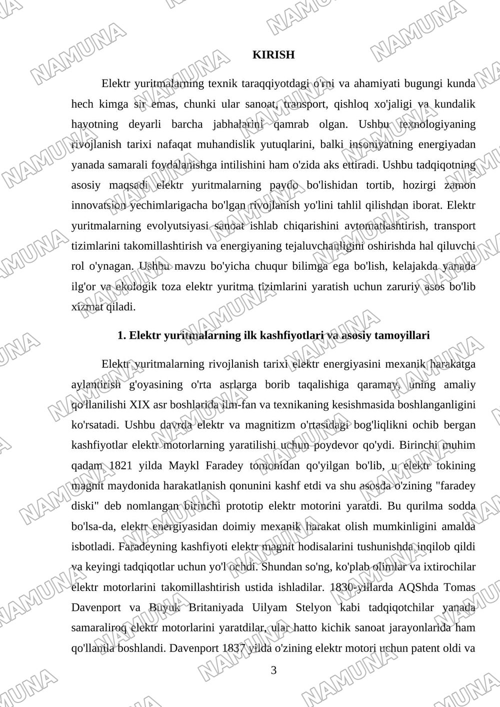 Elektr yuritmalarning rivojlanish tarixi — mustaqil ish, 3-varaq