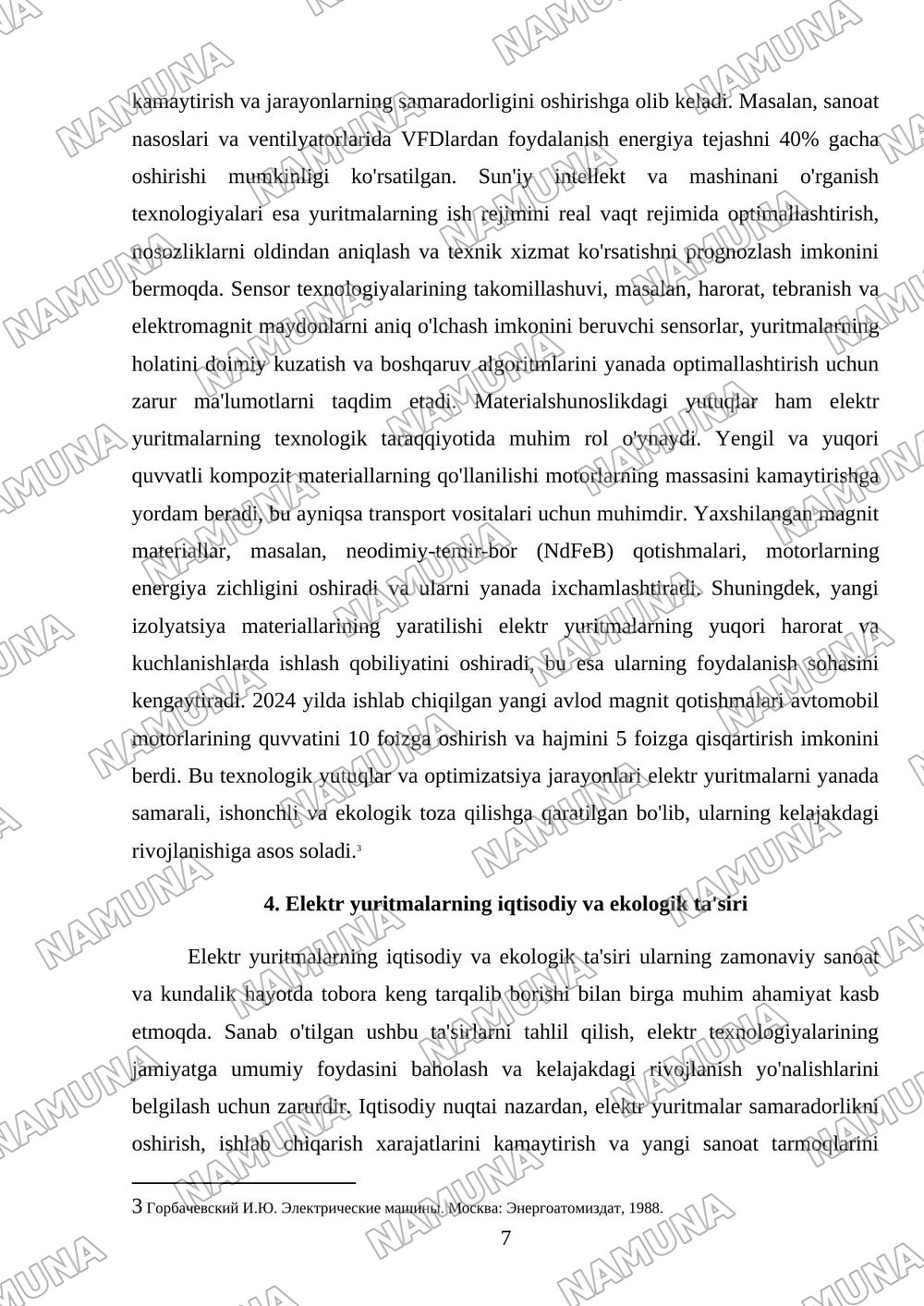 Elektr yuritmalarning rivojlanish tarixi — mustaqil ish, 7-varaq
