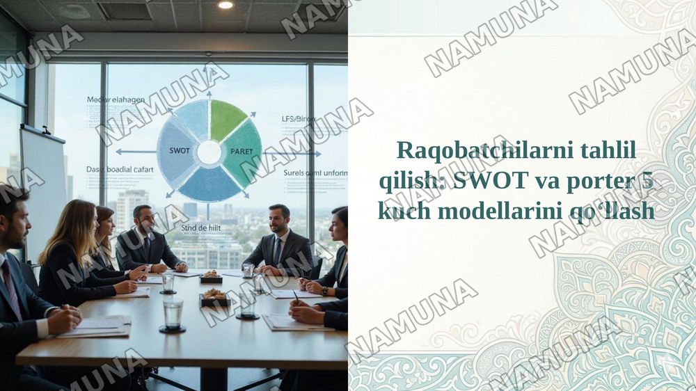 Raqobatchilarni tahlil qilish: SWOT va porter 5 kuch modellarini qoʻllash — taqdimot, 1-slayd