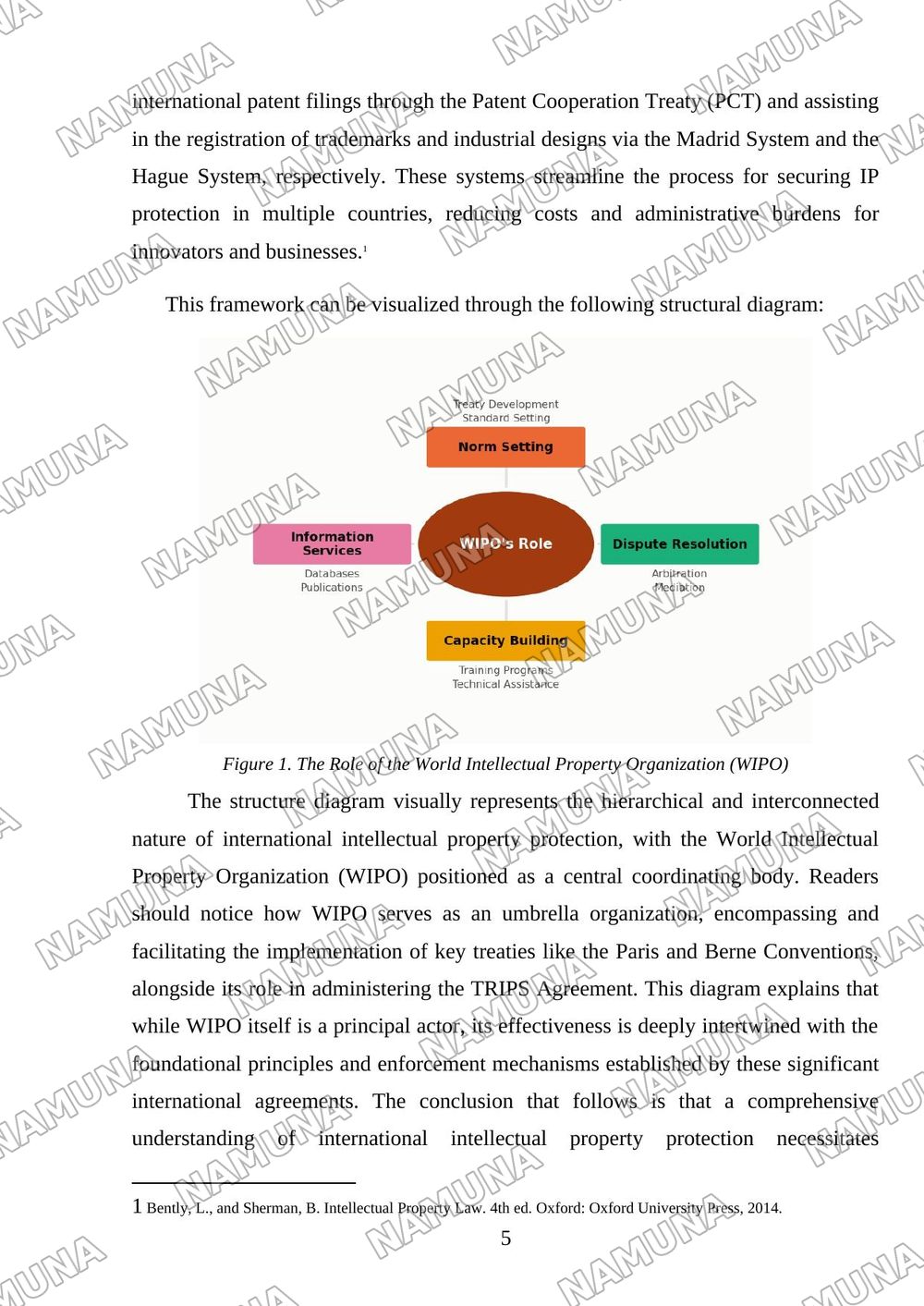 International protection of intellectual property (WIPO, TRIPS Agreement, Paris and Berne Conventions) — mustaqil ish, 5-varaq