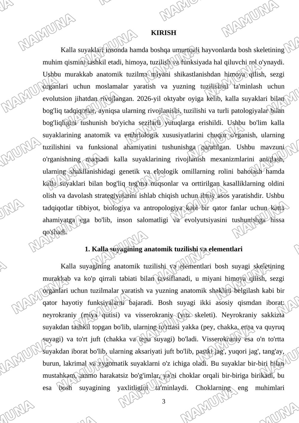 Kalla suyaklari — mustaqil ish, 3-varaq