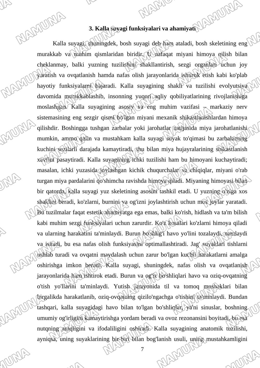 Kalla suyaklari — mustaqil ish, 7-varaq