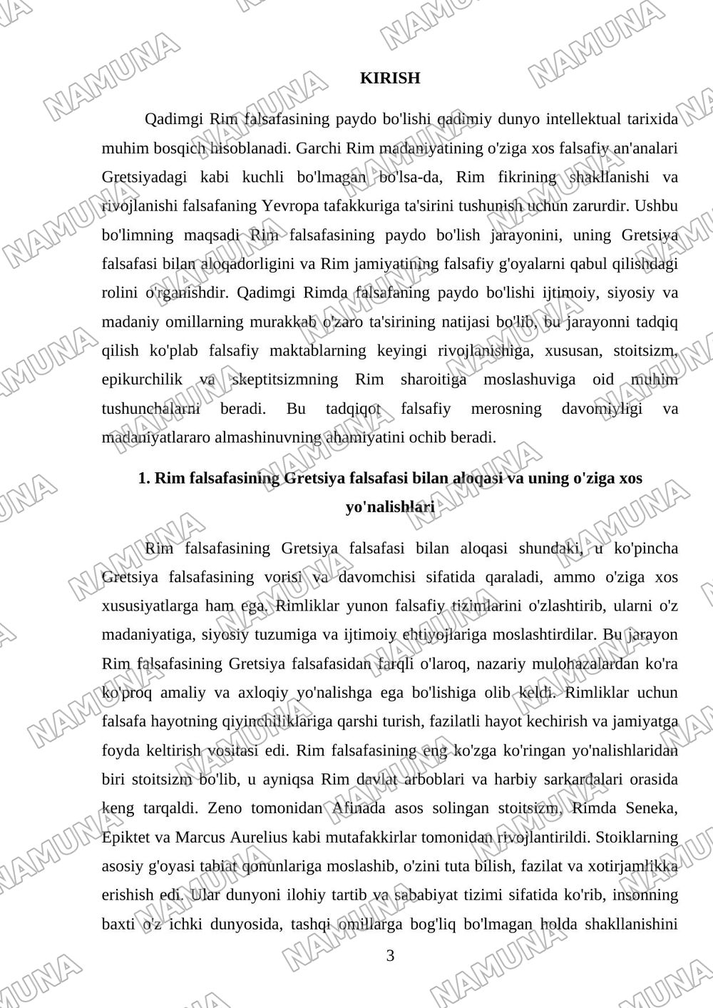 Qadimgi rim da falsafani paydo bolishi — mustaqil ish, 3-varaq