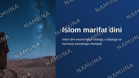 Islom marifat dini — zamonaviy taqdimot