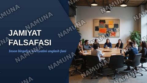 Jamiyat falsafasi — zamonaviy taqdimot