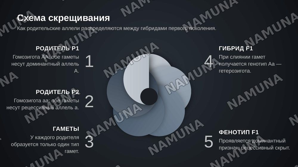 Первый закон менделя — zamonaviy taqdimot, 7-slayd