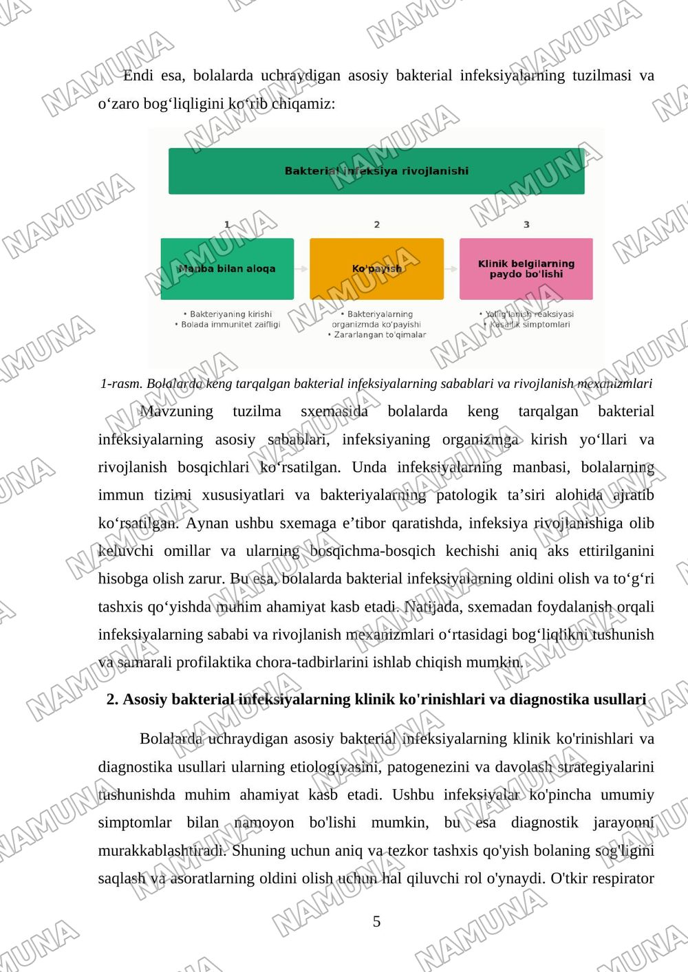 Bolalarda uchraydigan asosiy bakterial infeksiyalar — mustaqil ish, 5-varaq
