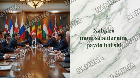 Xalqaro munosabatlarning paydo bolishi — taqdimot
