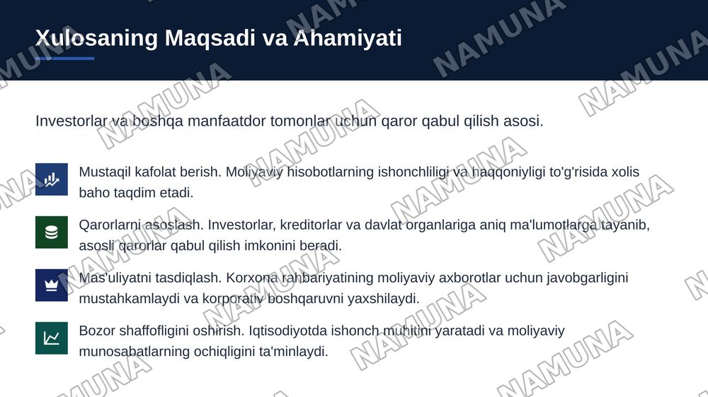 Auditorik hulosasini tuzish — zamonaviy taqdimot, 4-slayd