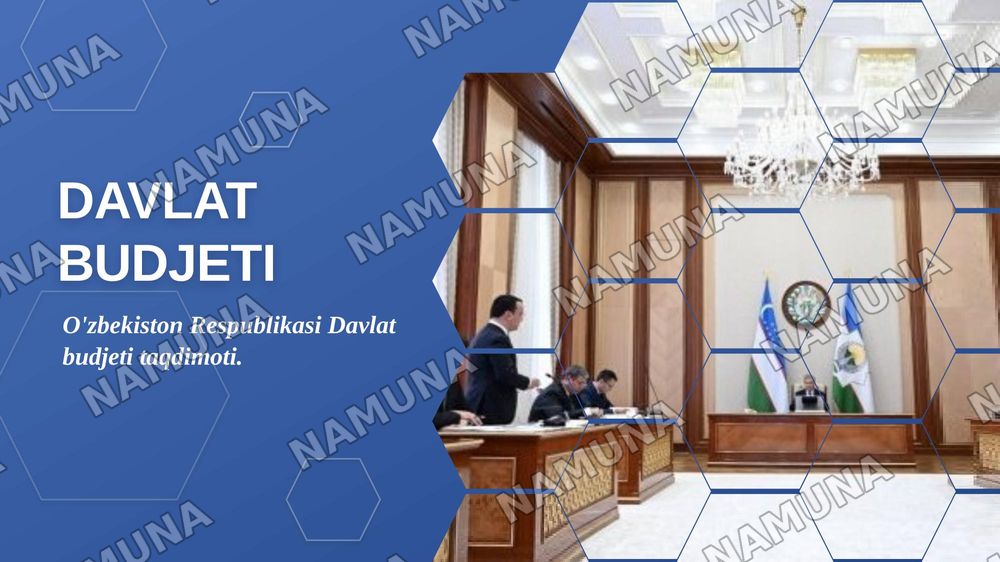 Davlat Budjeti — zamonaviy taqdimot, 1-slayd