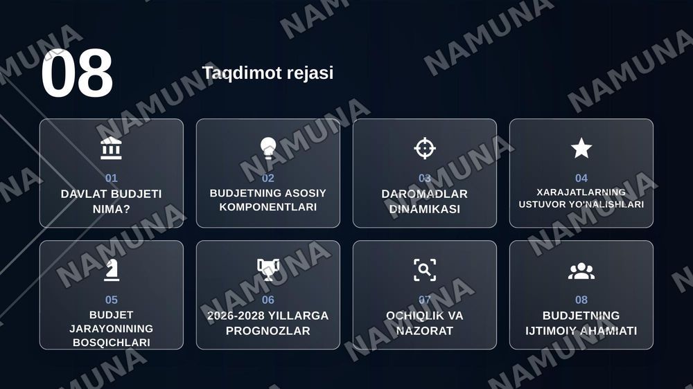 Davlat Budjeti — zamonaviy taqdimot, 2-slayd