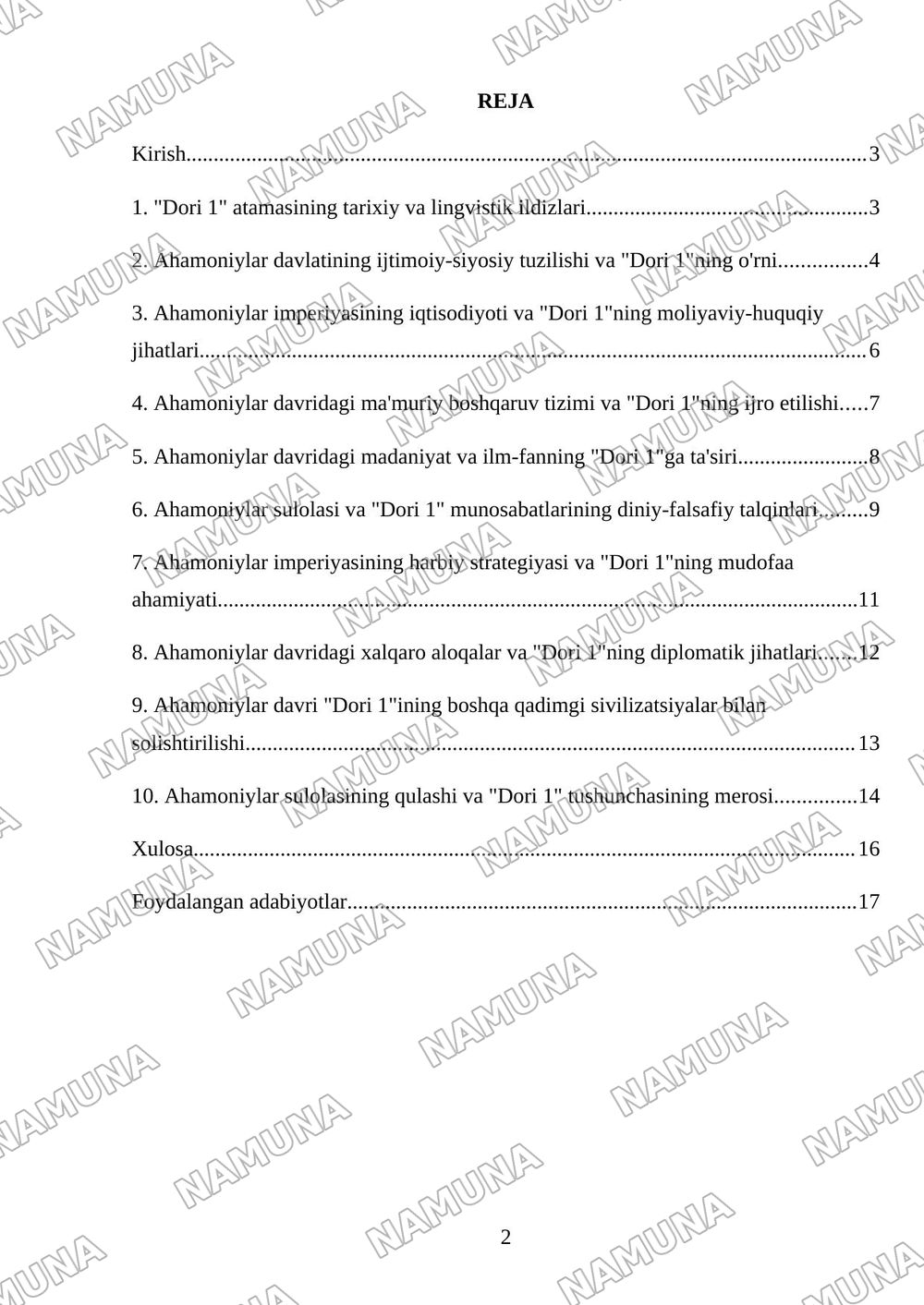 Dori 1 davrida Ahamoniylar sulolasi — mustaqil ish, 2-varaq