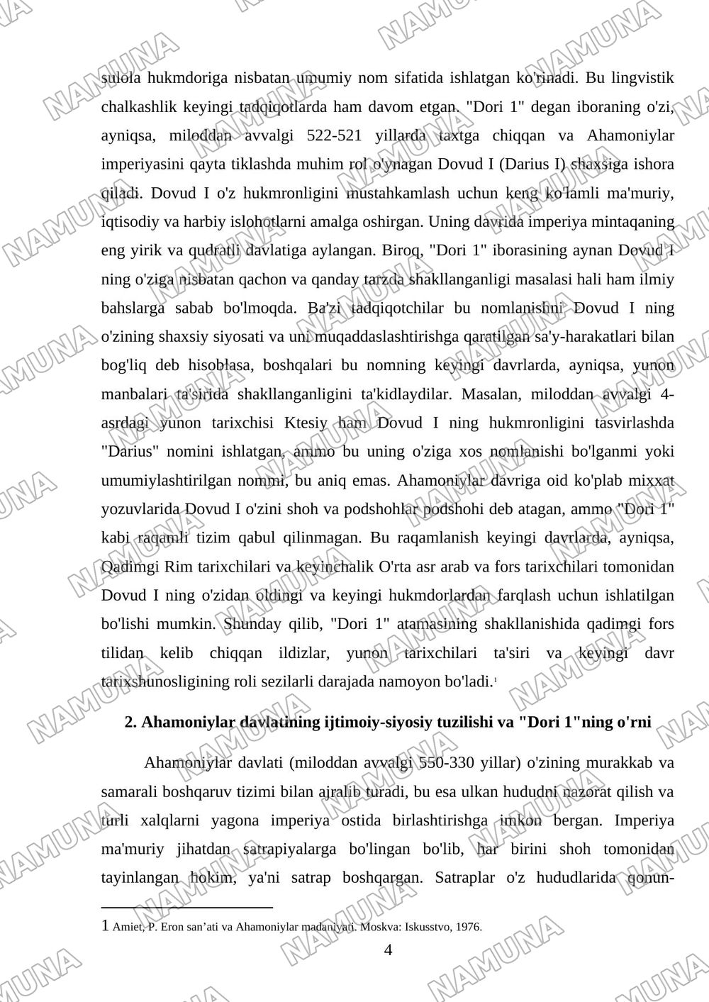 Dori 1 davrida Ahamoniylar sulolasi — mustaqil ish, 4-varaq