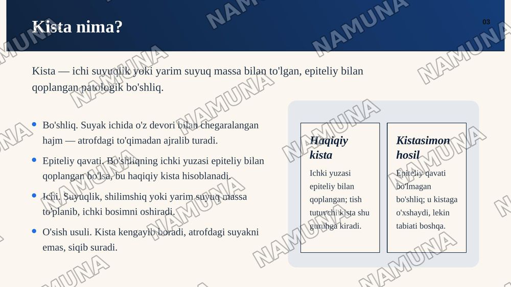 Birlamchi tish tutuvchi kistalar, ularning morfologiyasi, joylashuvi. — zamonaviy taqdimot, 4-slayd