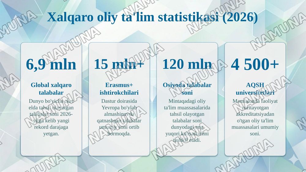 Oliy taʼlimning xalqaro modellari: AQSH, Kanada, Yevropa va Osiyo modellari qiyosiy tahlili — taqdimot, 8-slayd