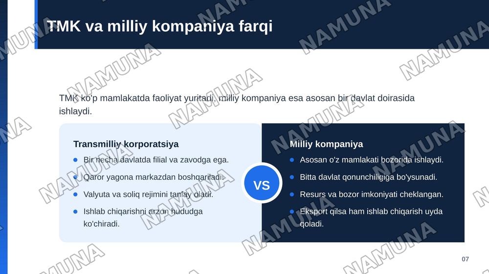 Globallashuv sharoitida transmilliy korporatsiyalar — zamonaviy taqdimot, 8-slayd