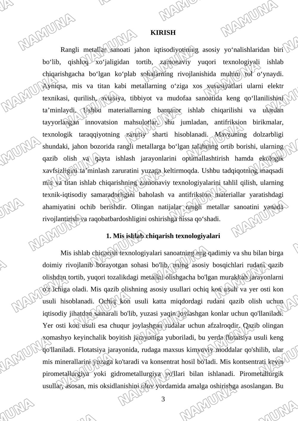 Rangli metallar ishlab chiqarish. Mis, titan ishlab chiqarish jarayonlari. Mis, titan va antifriksion birikmalat — mustaqil ish, 3-varaq