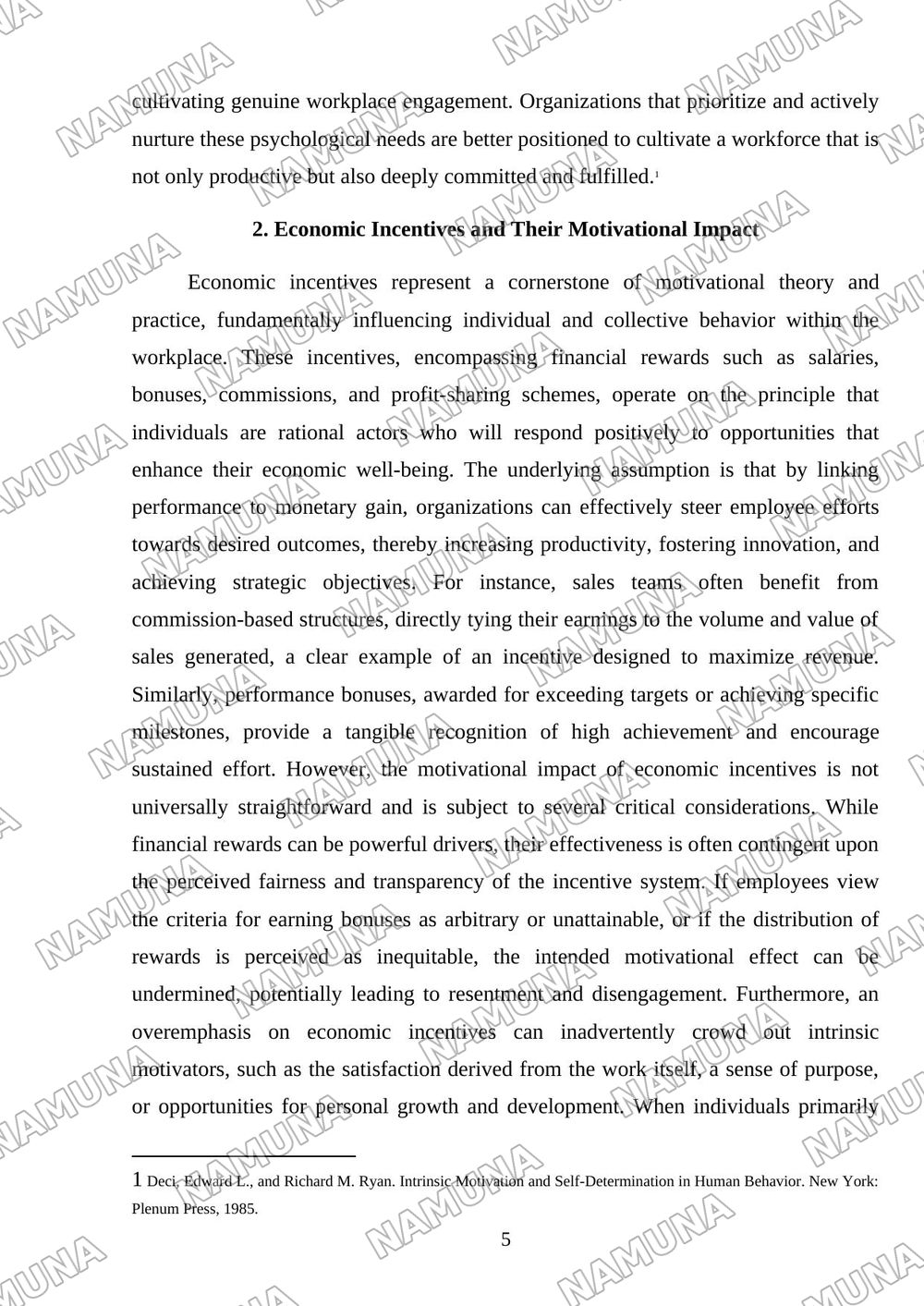 Work and Motivation — mustaqil ish, 5-varaq