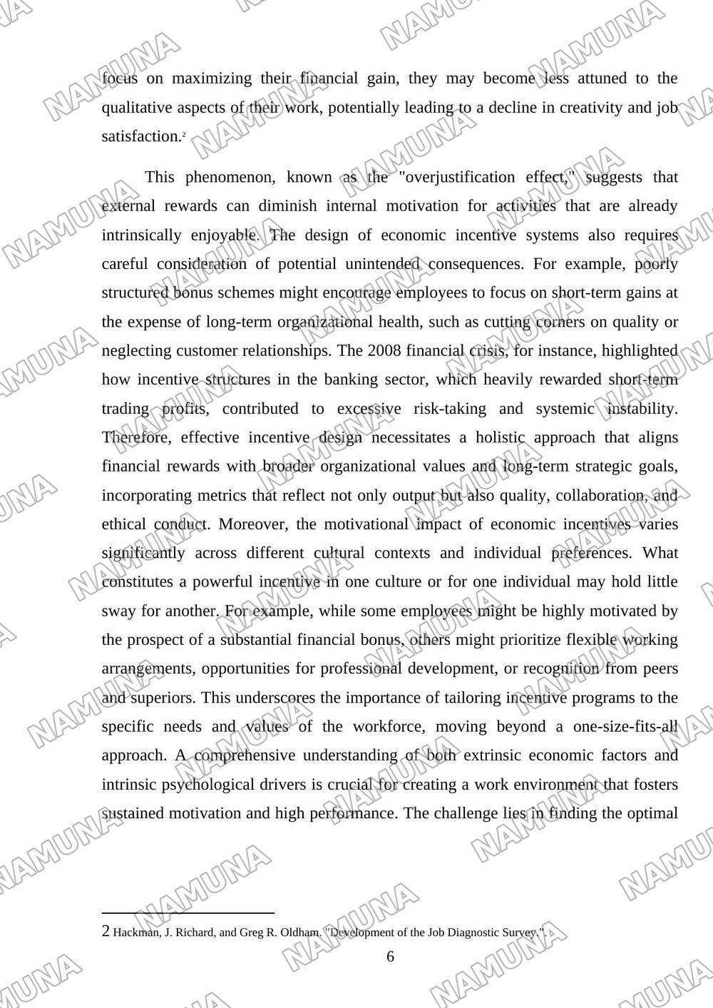 Work and Motivation — mustaqil ish, 6-varaq