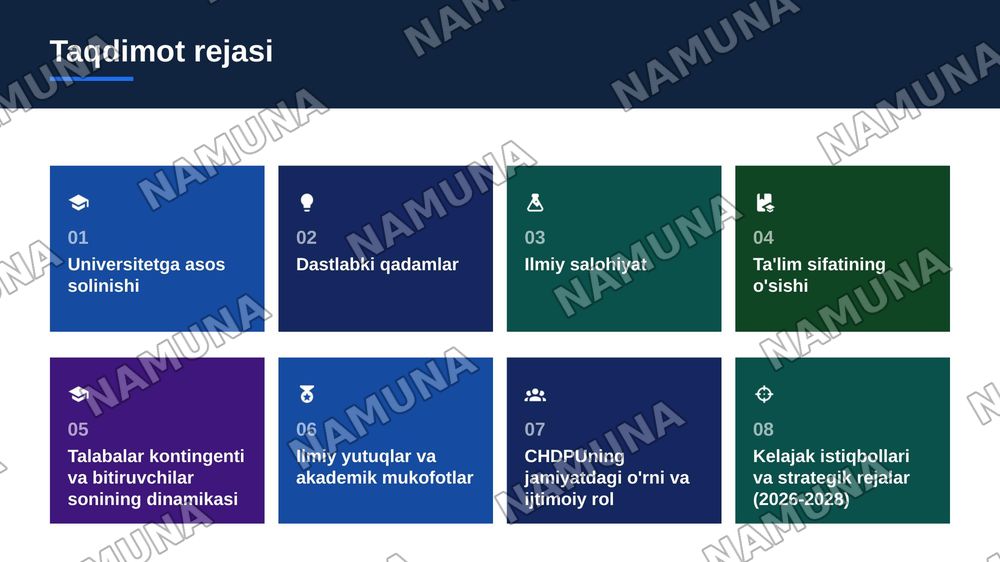 CHDPU 10 yilligi tarixi — zamonaviy taqdimot, 2-slayd