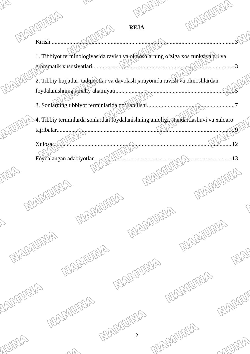 Ravish, olmoshlarning tibbiyot terminlarida qoʻllanilishi. Sonlar — mustaqil ish, 2-varaq