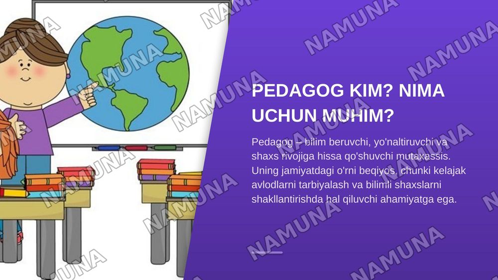 Ideal pedagog — zamonaviy taqdimot, 3-slayd