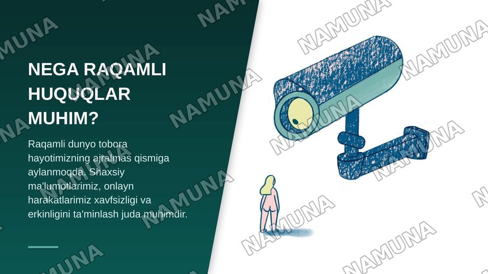 Raqamli huquqlar va ularning hozirgi kundagi ahamiyati — zamonaviy taqdimot, 3-slayd