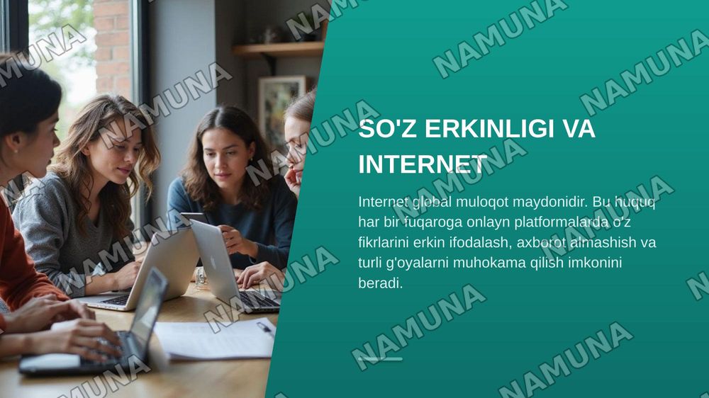 Raqamli huquqlar va ularning hozirgi kundagi ahamiyati — zamonaviy taqdimot, 8-slayd