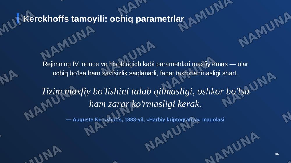 Blokli shifr rejimlari — zamonaviy taqdimot, 7-slayd