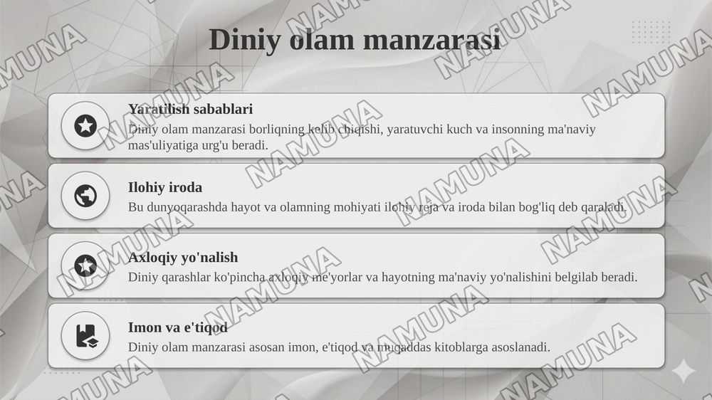 Olam manzarasi va uning tarixiy turlari — taqdimot, 5-slayd