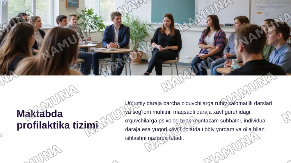 Suidsid. Maktablarda suidsid holat profilaktikasi — zamonaviy taqdimot, 8-slayd