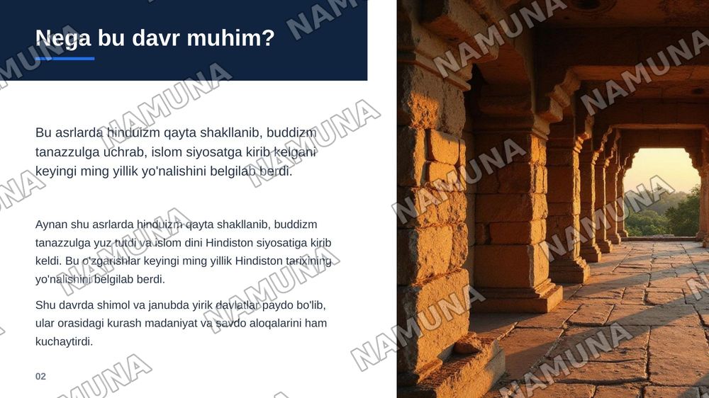Ilk o'rta asrlarda hindiston — zamonaviy taqdimot, 3-slayd