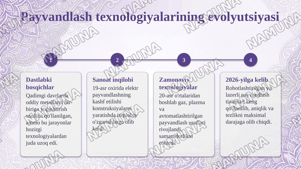 Payvand konstruksiyalarini iqtisodiy samaradorligi — taqdimot, 4-slayd