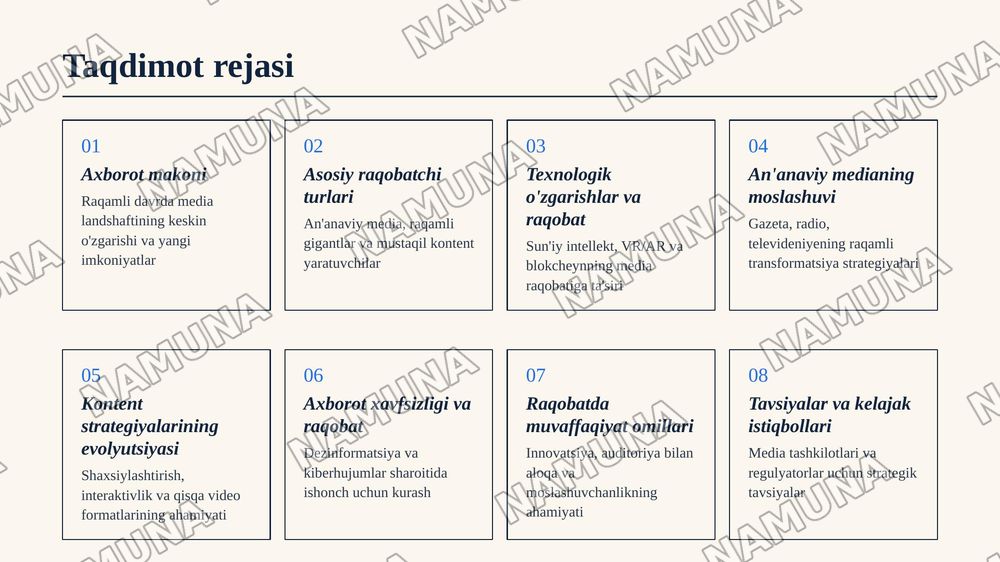 Jahon media va axborot makonida raqobat muhiti — zamonaviy taqdimot, 2-slayd