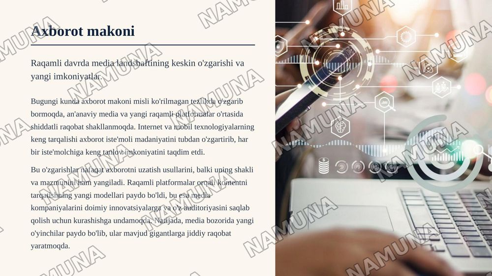 Jahon media va axborot makonida raqobat muhiti — zamonaviy taqdimot, 3-slayd