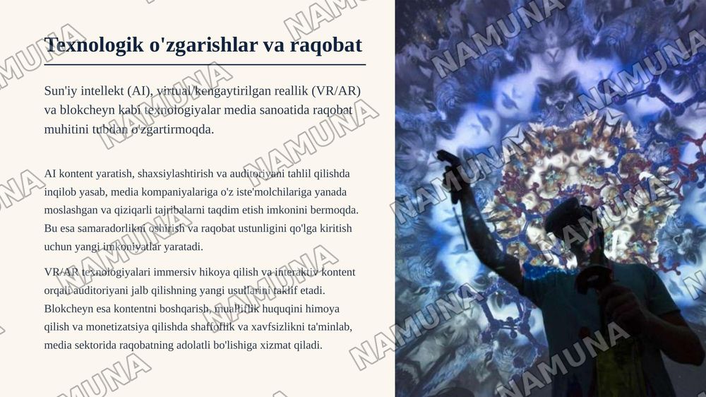 Jahon media va axborot makonida raqobat muhiti — zamonaviy taqdimot, 7-slayd