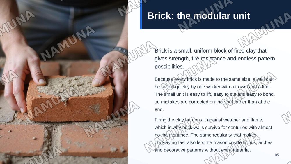 Simple Materials: Brick, Stone, Wood — zamonaviy taqdimot, 6-slayd