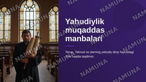 Yahudiylik muqaddas manbalari — zamonaviy taqdimot