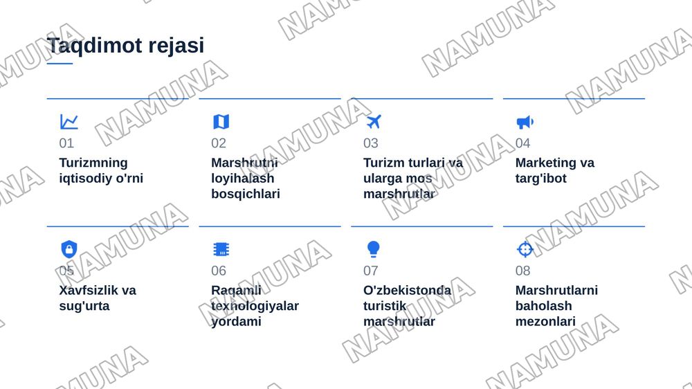 Turistik marshrutlarni ishlab chiqish va tamoyillari — zamonaviy taqdimot, 2-slayd
