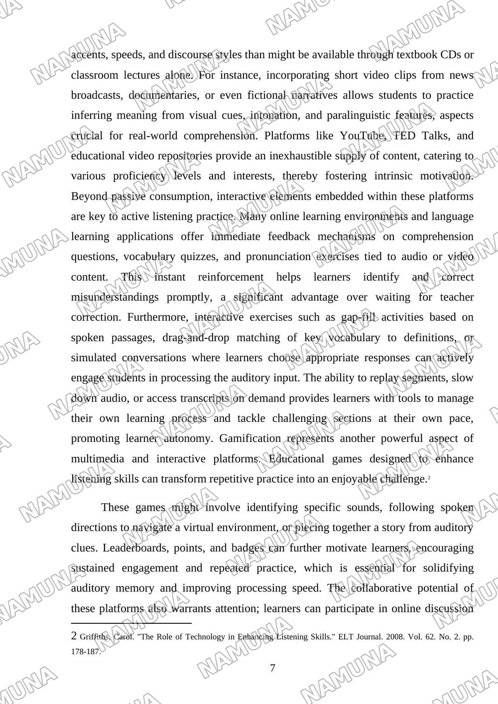 Technology for teaching listening comprehension — mustaqil ish, 7-varaq