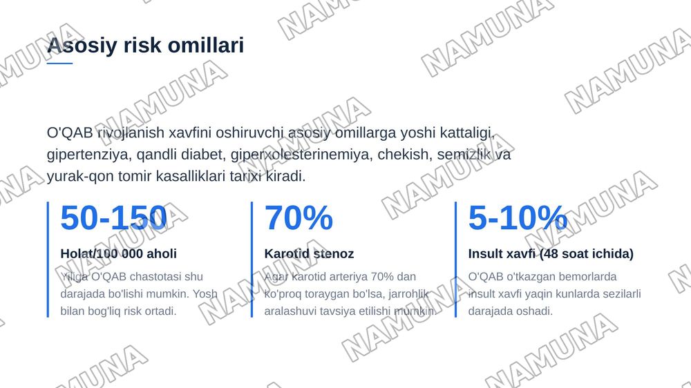 O'tuvchi qon aylanishining o’tkinchi buzilishlari — zamonaviy taqdimot, 6-slayd