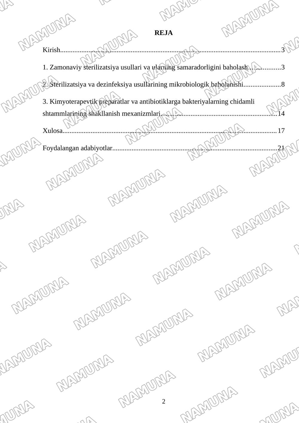 Zamonaviy sterilizatsiya usullari — mustaqil ish, 2-varaq