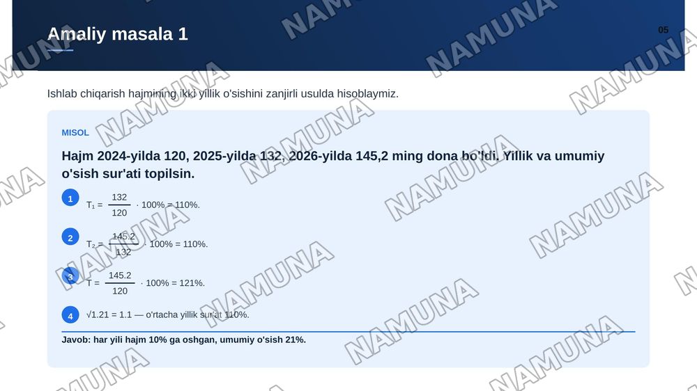 Vaqt qatorlarini statistik oʻrganish usullari — zamonaviy taqdimot, 6-slayd
