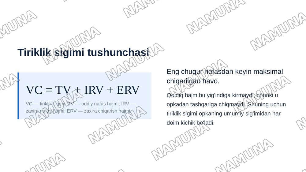 Opkaning tiriklik sigimi va aniqlash usullari — zamonaviy taqdimot, 6-slayd